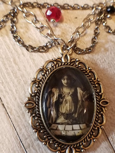 Gypsy Card Reader Cameo Necklace