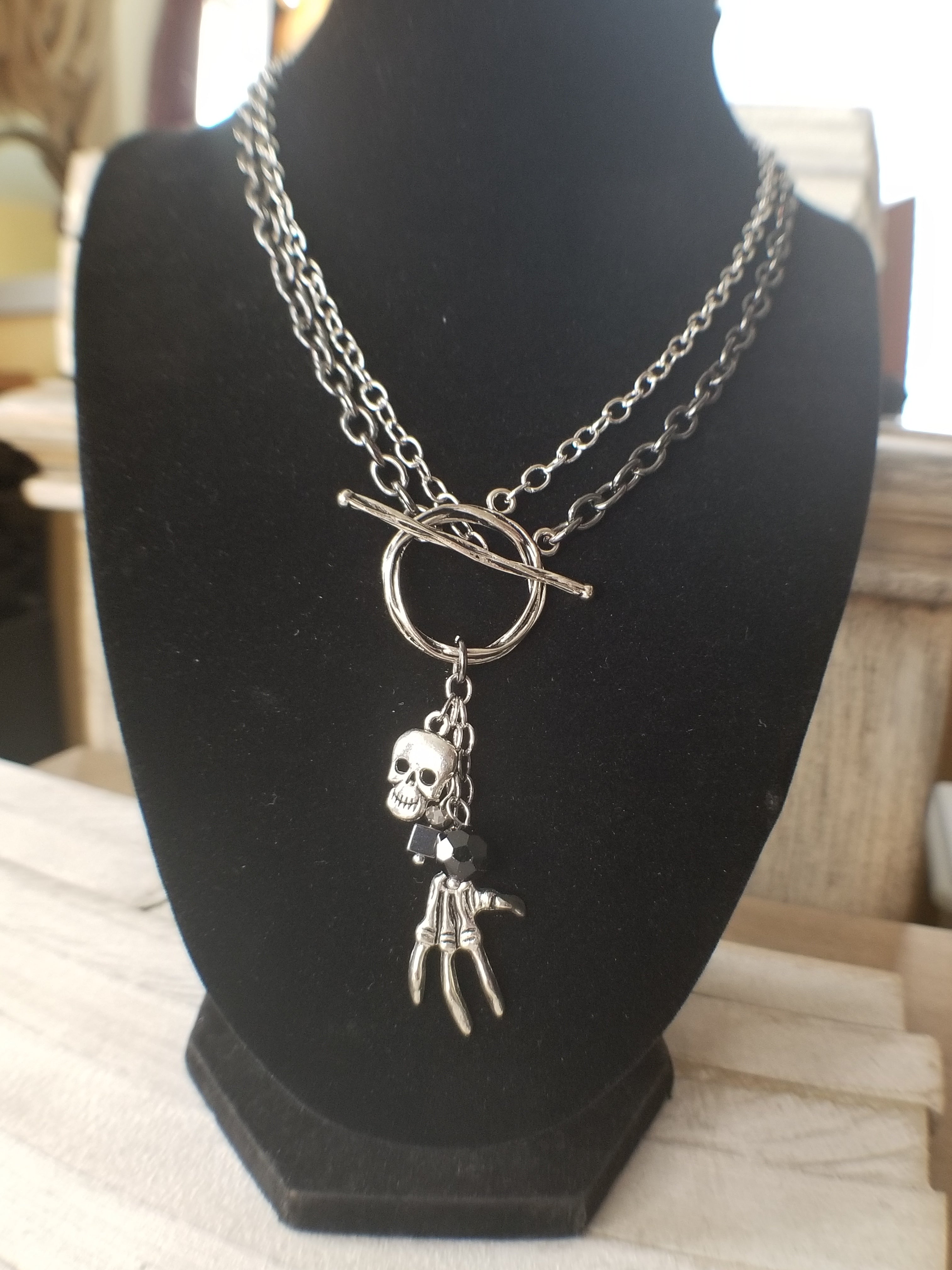 Creepy Skeleton Hand Necklace