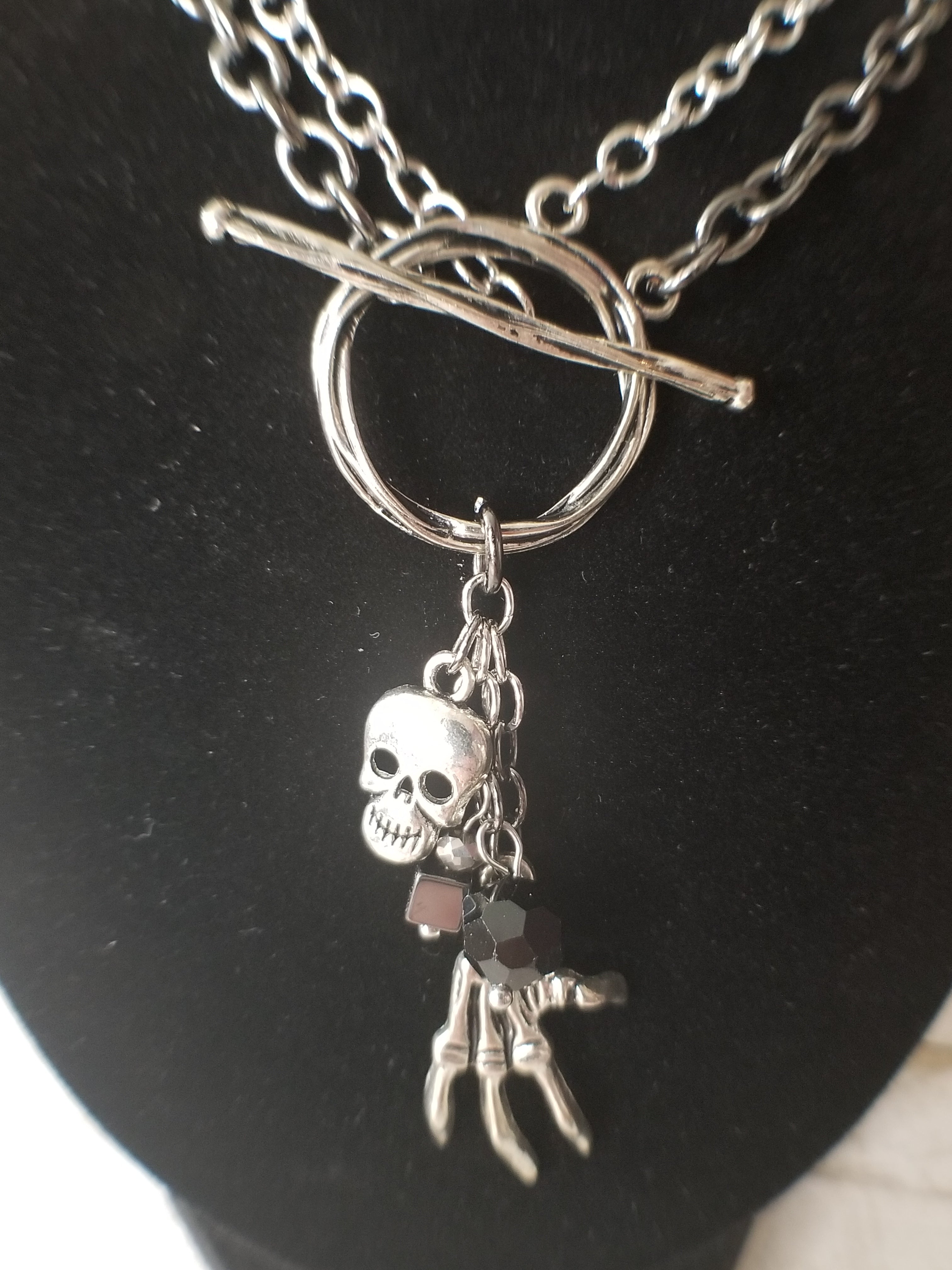 Creepy Skeleton Hand Necklace