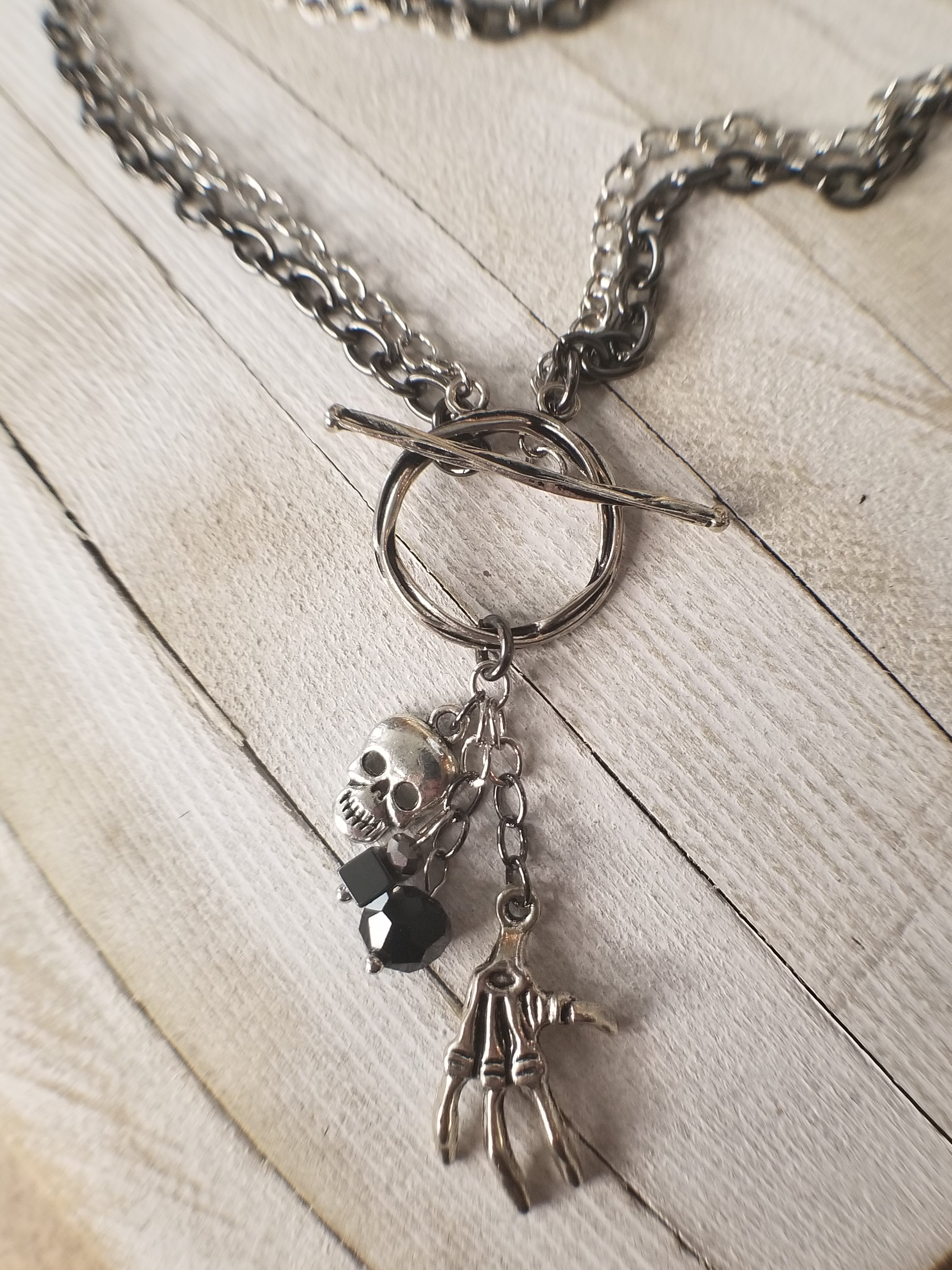 Creepy Skeleton Hand Necklace