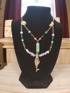 Mermaid Queen Healing Crystal Necklace