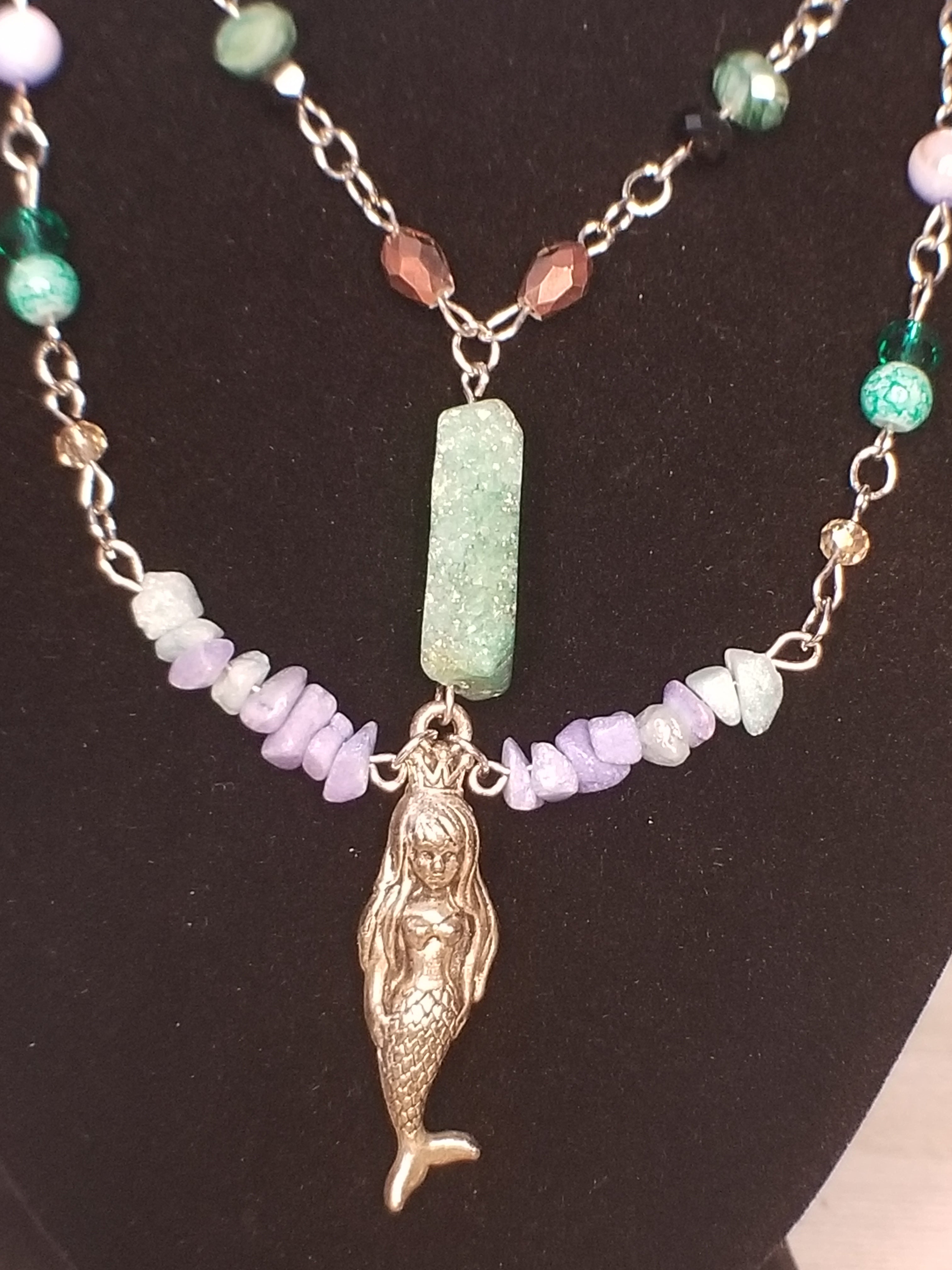 Mermaid Queen Healing Crystal Necklace