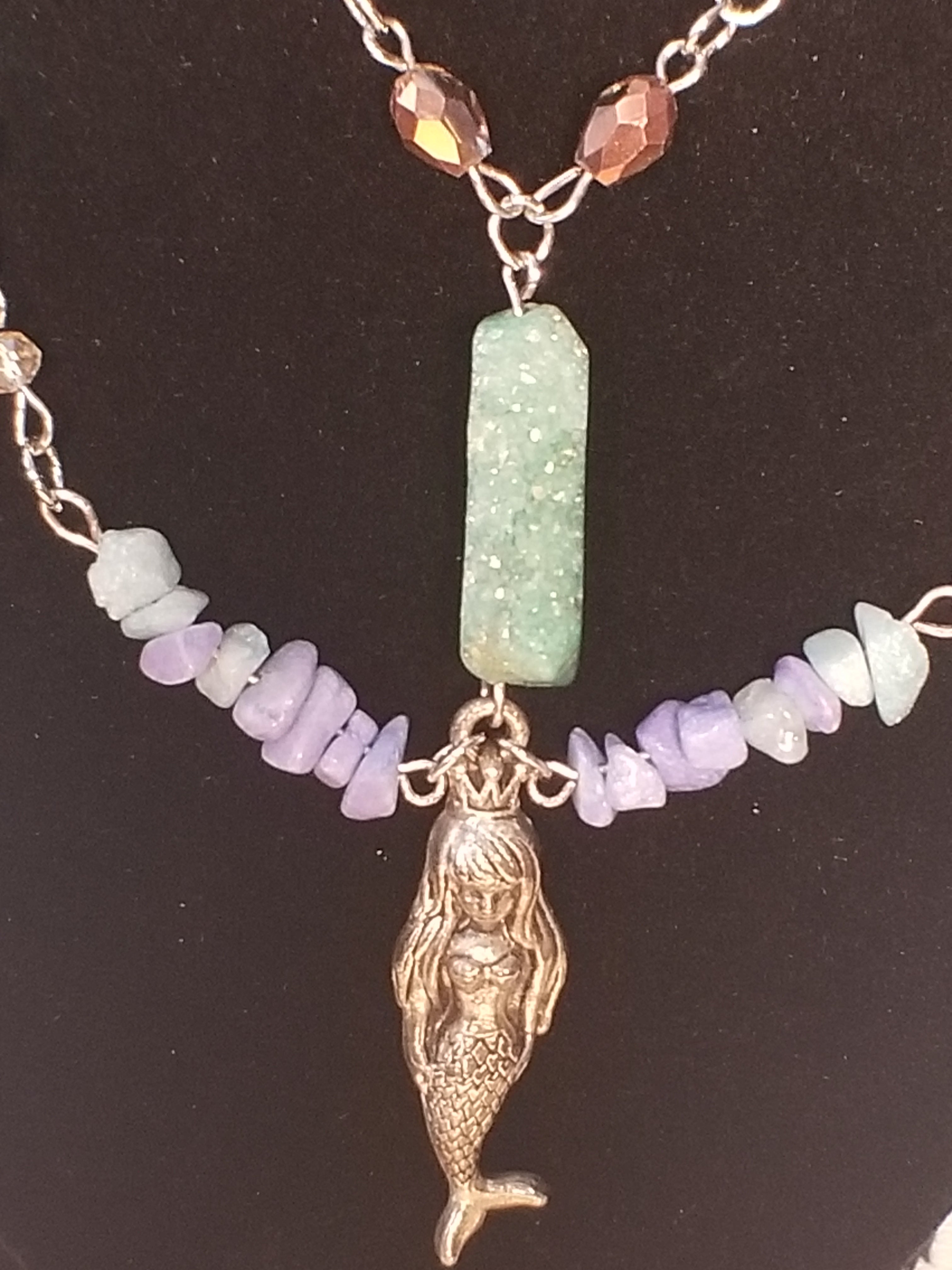 Mermaid Queen Healing Crystal Necklace