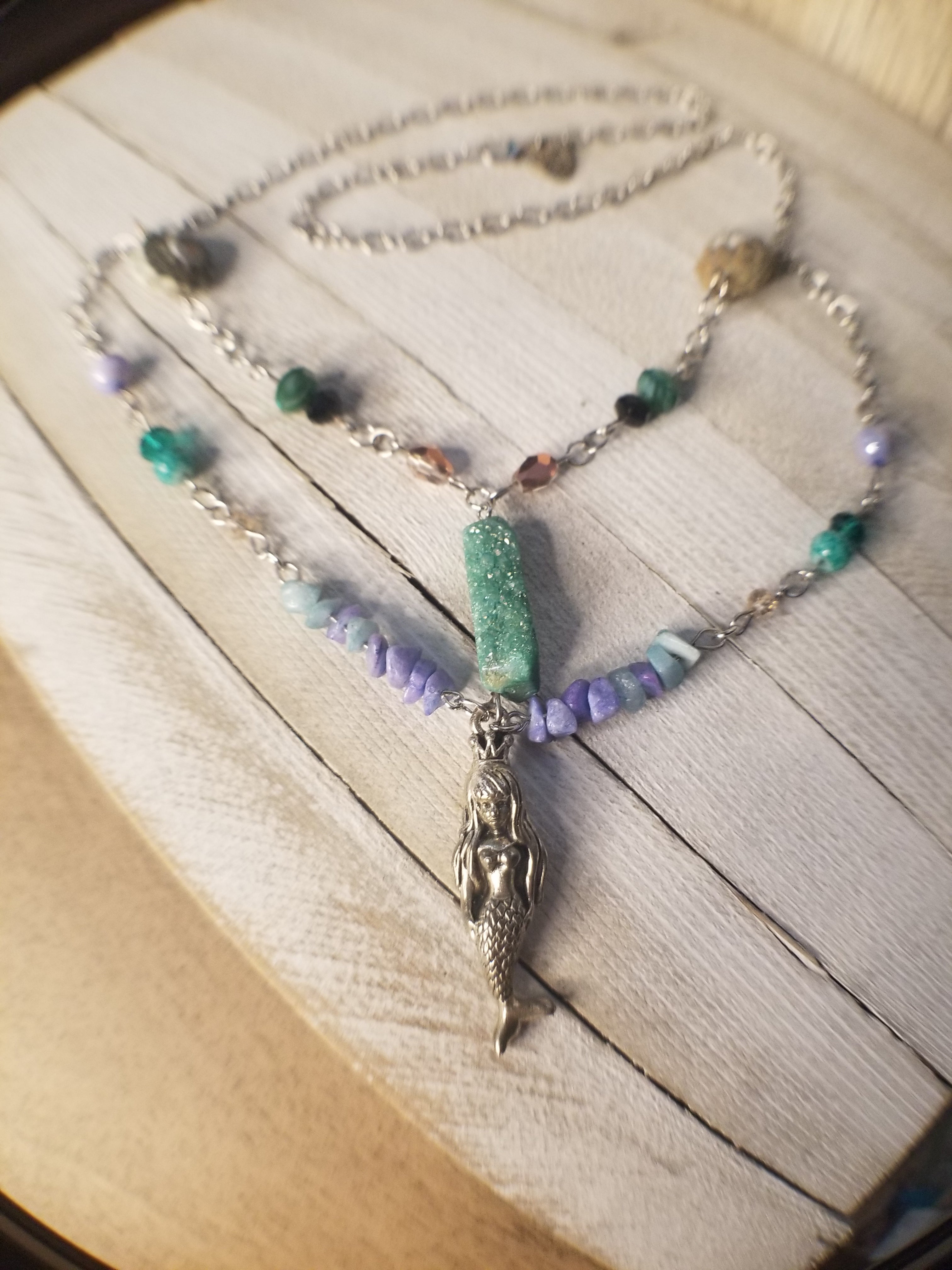 Mermaid Queen Healing Crystal Necklace