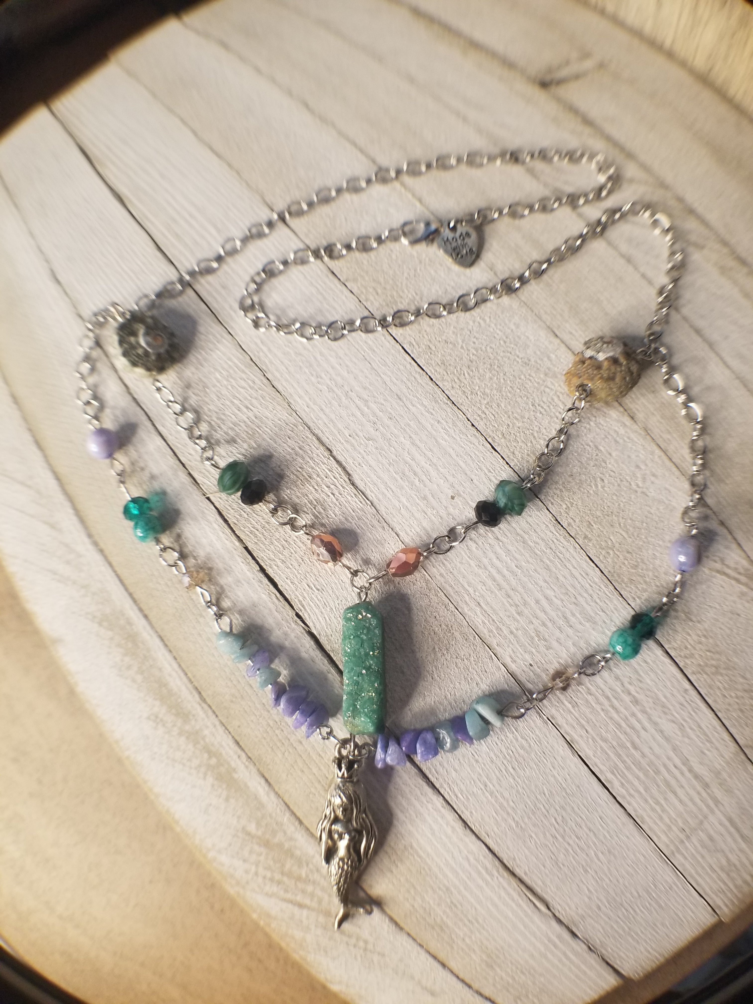 Mermaid Queen Healing Crystal Necklace