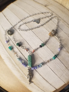 Mermaid Queen Healing Crystal Necklace