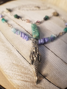 Mermaid Queen Healing Crystal Necklace