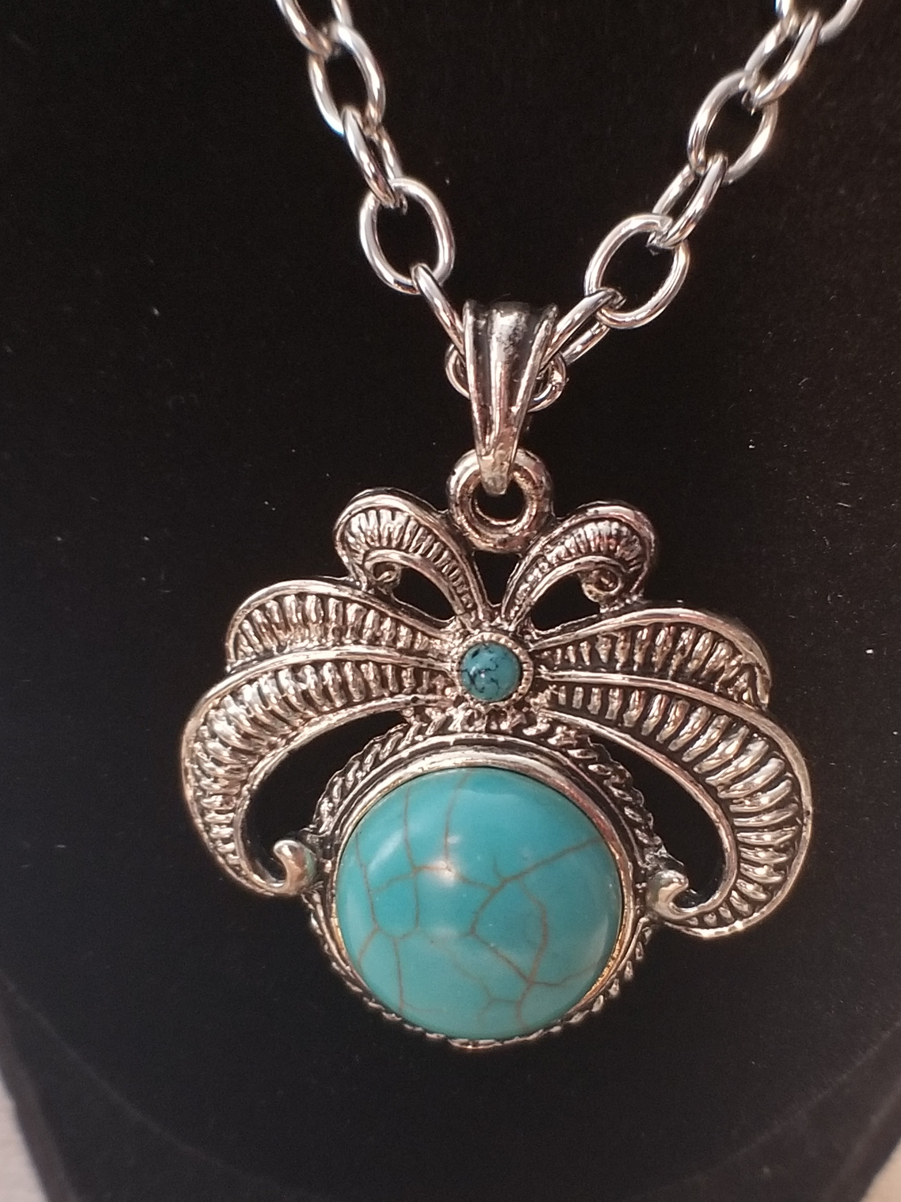 Turquoise Howlite Pendant