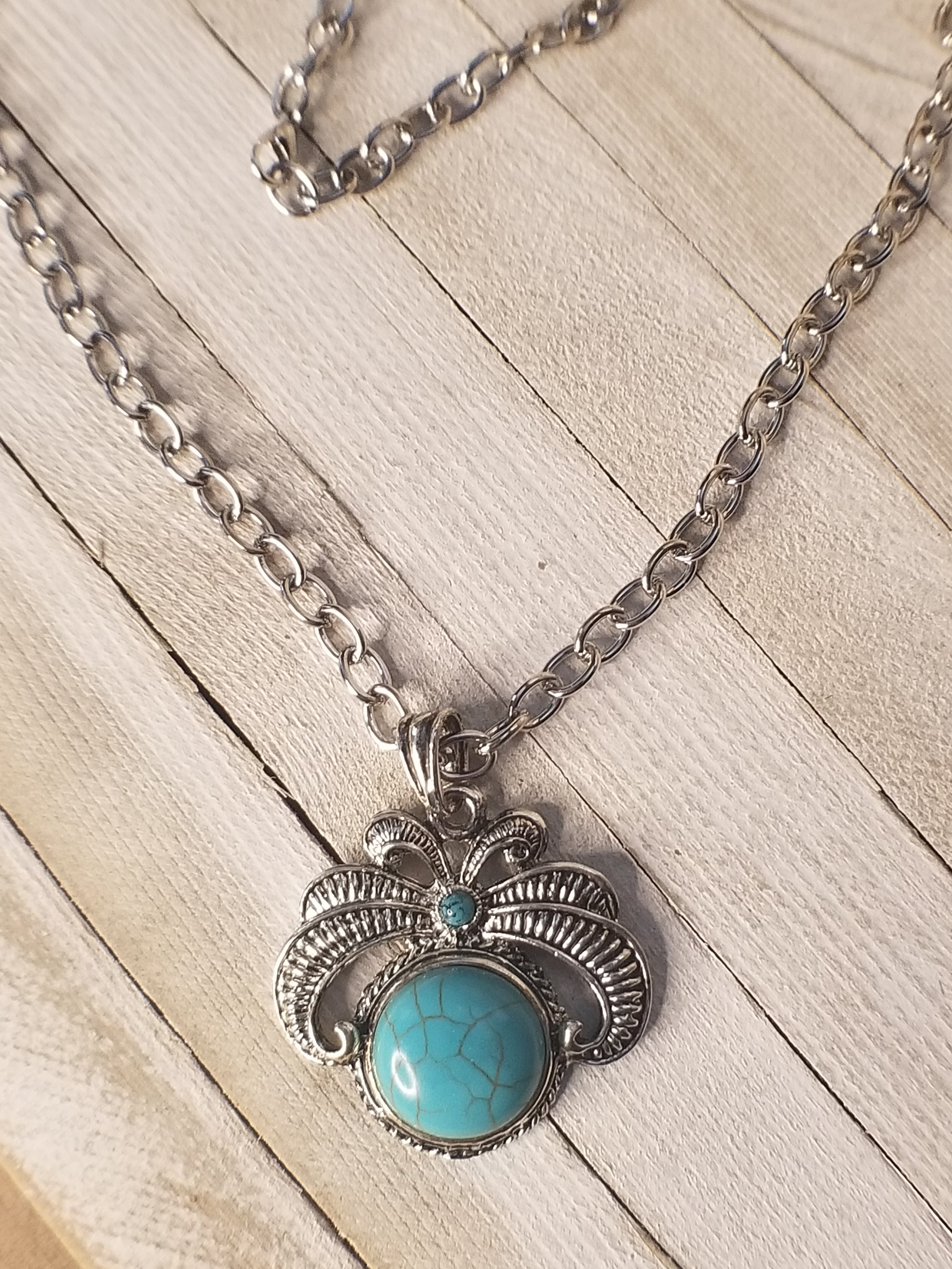 Turquoise Howlite Pendant