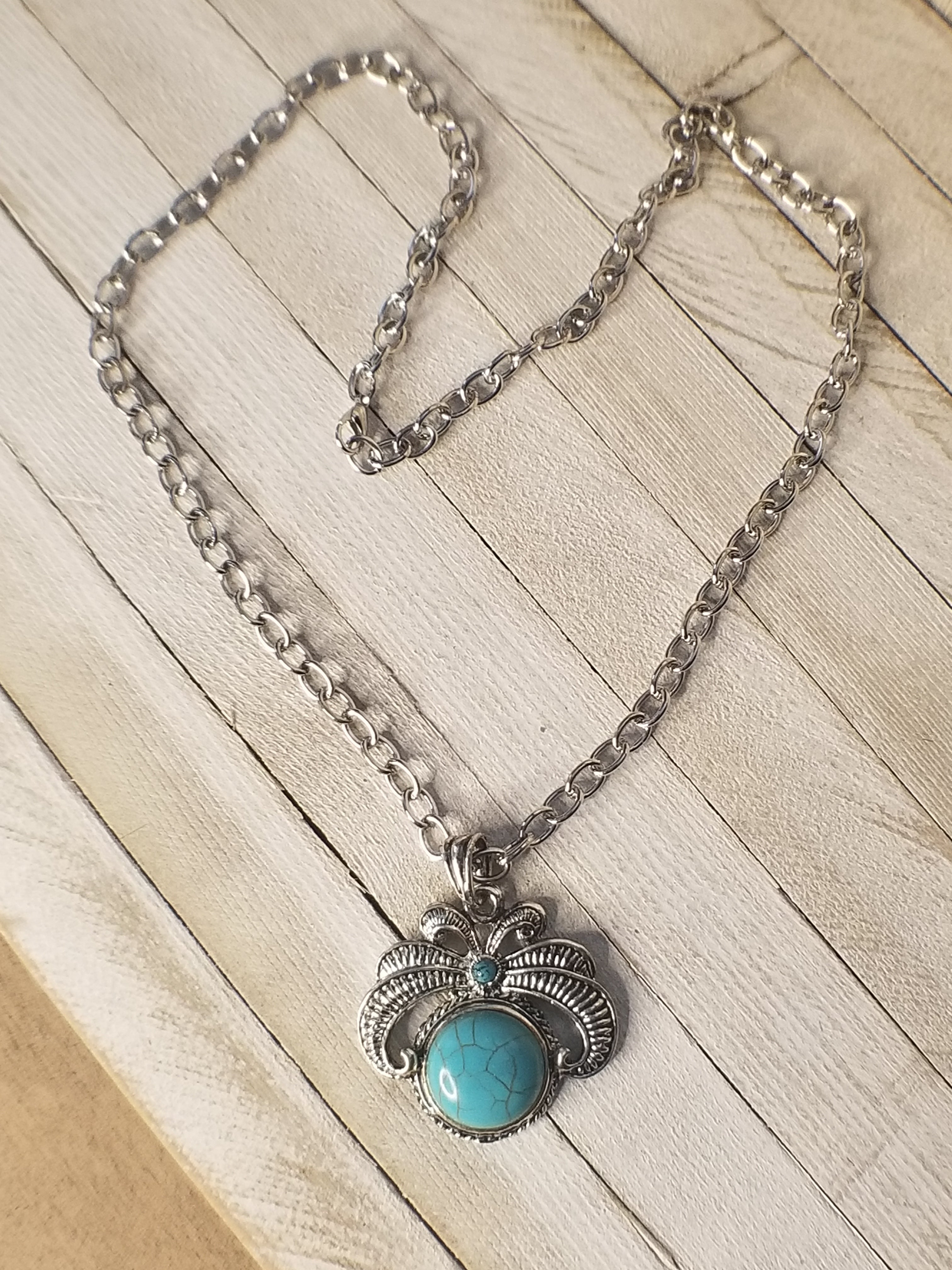 Turquoise Howlite Pendant